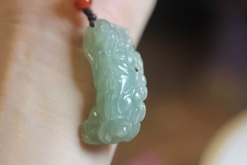 【貔貅】天然A貨翡翠 神獸吊墜 招財項鏈 闢邪呈瑞掛件 佑福吊飾