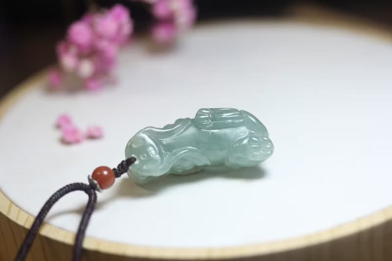 【貔貅】天然A貨翡翠 神獸吊墜 招財項鏈 闢邪呈瑞掛件 佑福吊飾