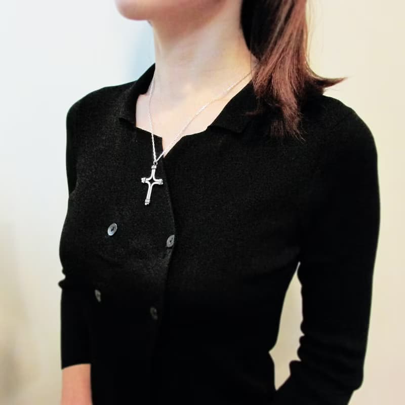cross d necklace_十字架d項鍊 | 925純銀 限量 設計師手作