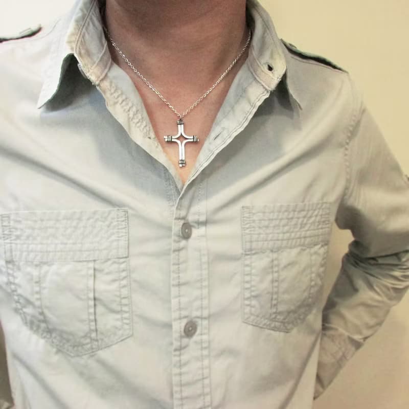 cross d necklace_十字架d項鍊 | 925純銀 限量 設計師手作