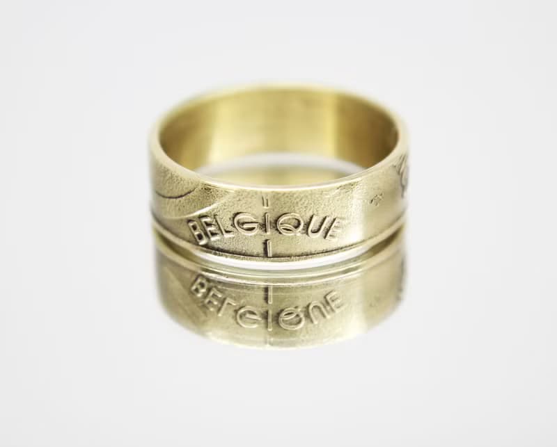 Belgium Coin Ring 5 francs 1986-1993 coin rings for men coin rings for women
