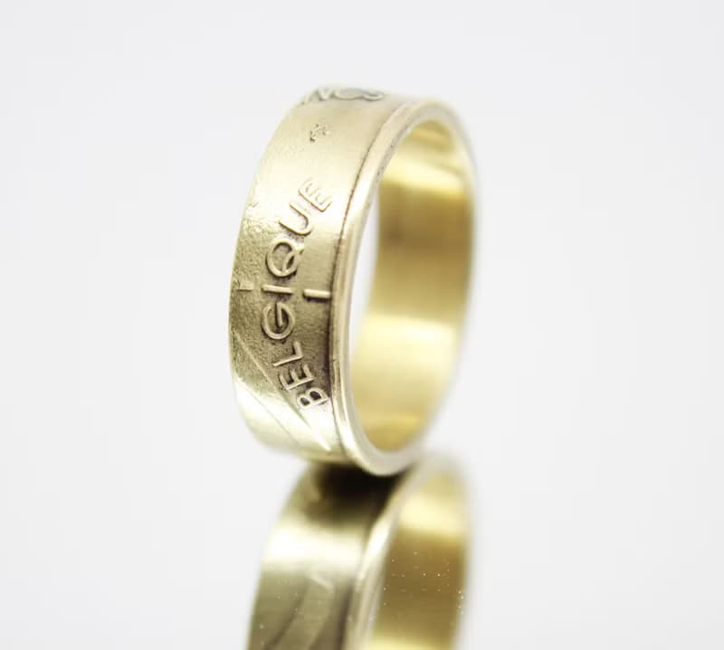 Belgium Coin Ring 5 francs 1986-1993 coin rings for men coin rings for women