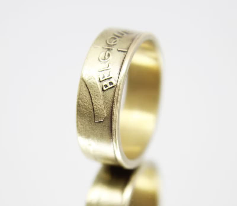 Belgium Coin Ring 5 francs 1986-1993 coin rings for men coin rings for women