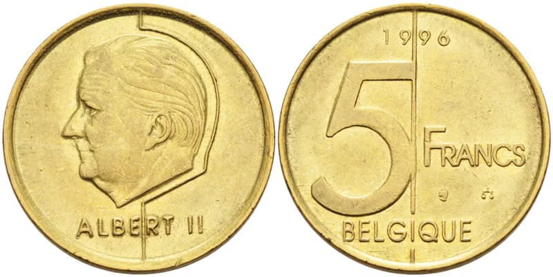 Belgium Coin Ring 5 francs 1986-1993 coin rings for men coin rings for women