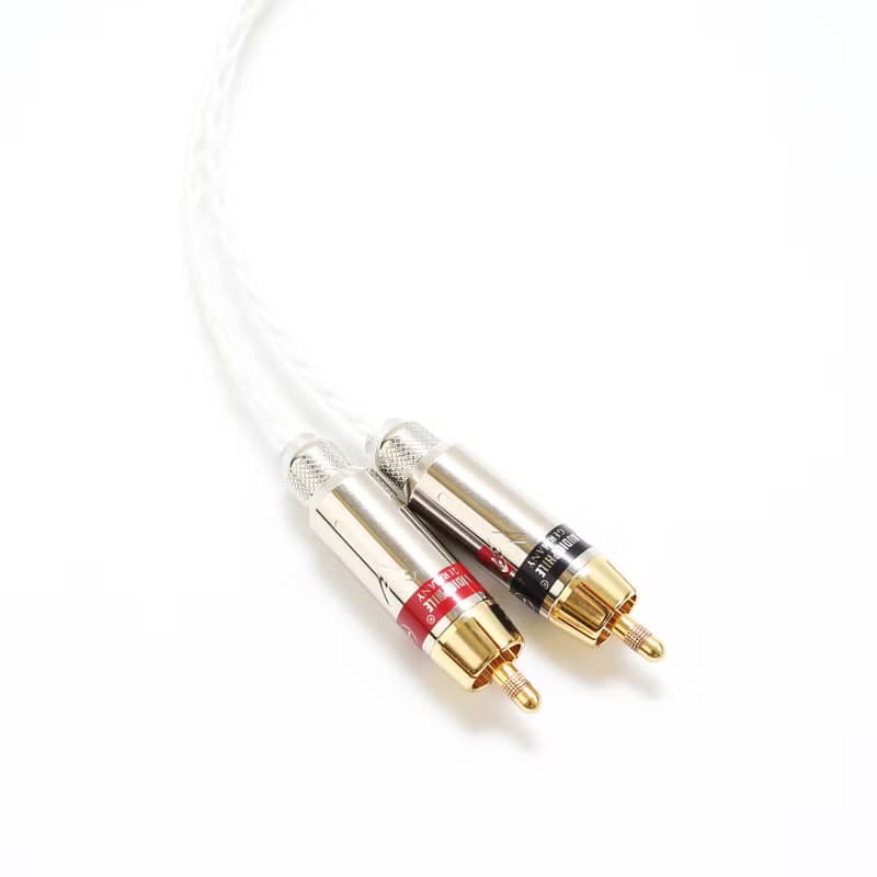 【川木】日本HIFI 無氧銅鍍純銀 3.5mm 立體轉 2rca【W300】