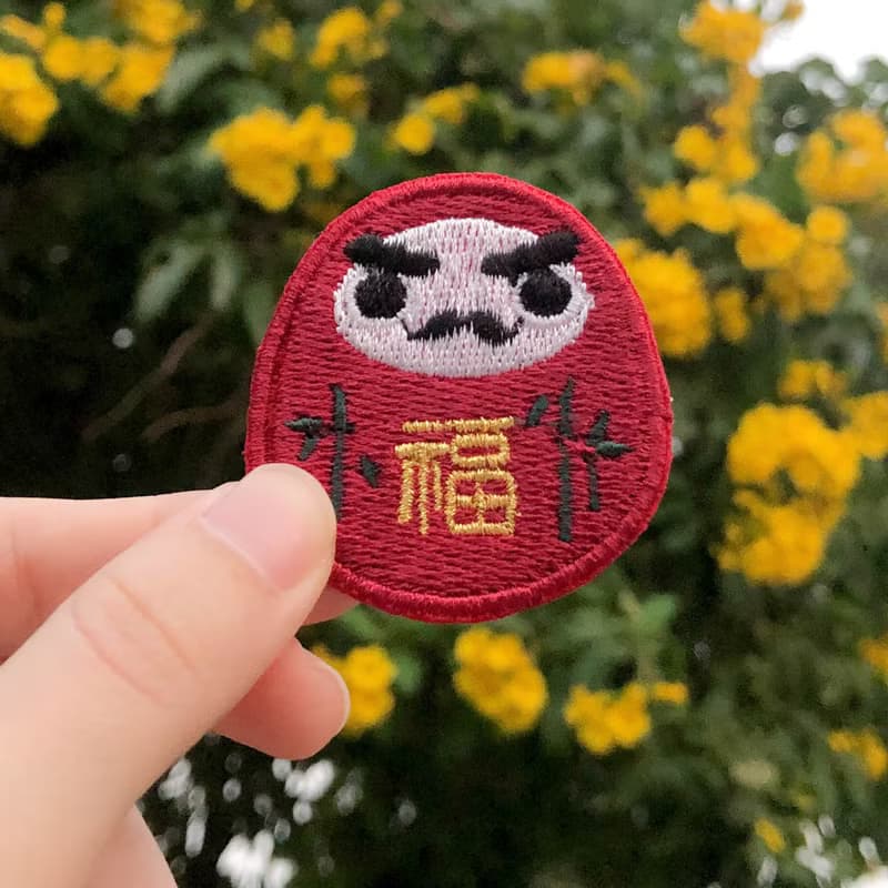 【日本達摩】だるま 安全鎖胸針|燙貼|刺繡貼紙|行李箱貼紙