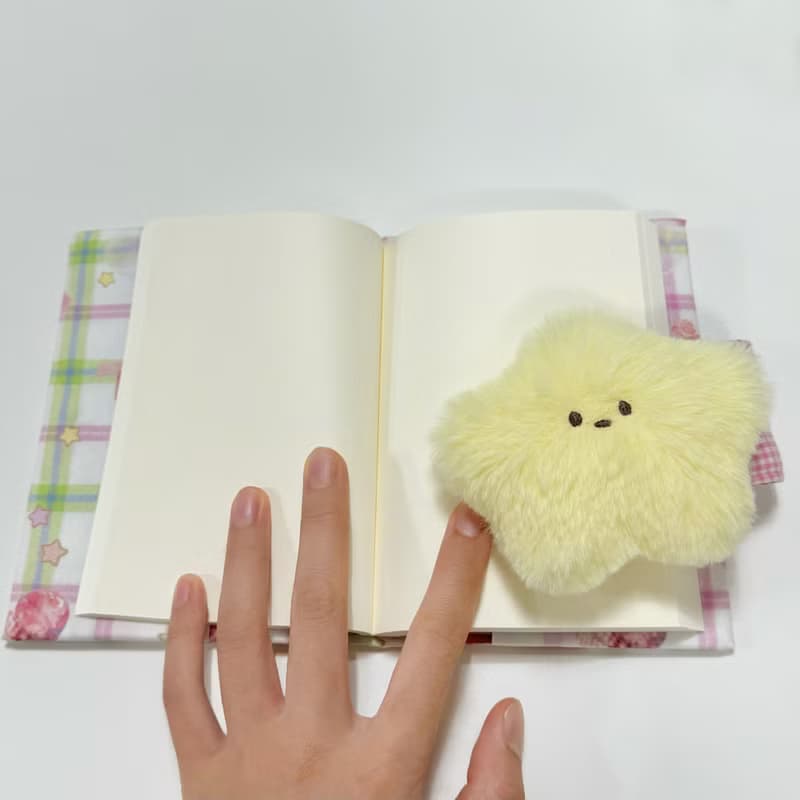 Pink star diary cover (A6 size) / book cover bookbinder 2024 New Year's present