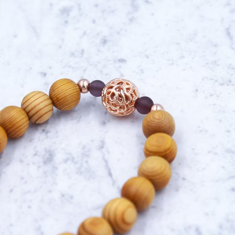 限量台灣檜木手珠18粒8mm 松果玫瑰 重油台檜木佛珠念珠 手鍊串珠