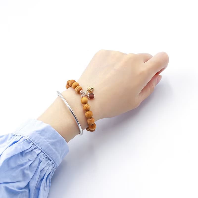 限量台灣檜木手珠18粒8mm 松果玫瑰 重油台檜木佛珠念珠 手鍊串珠