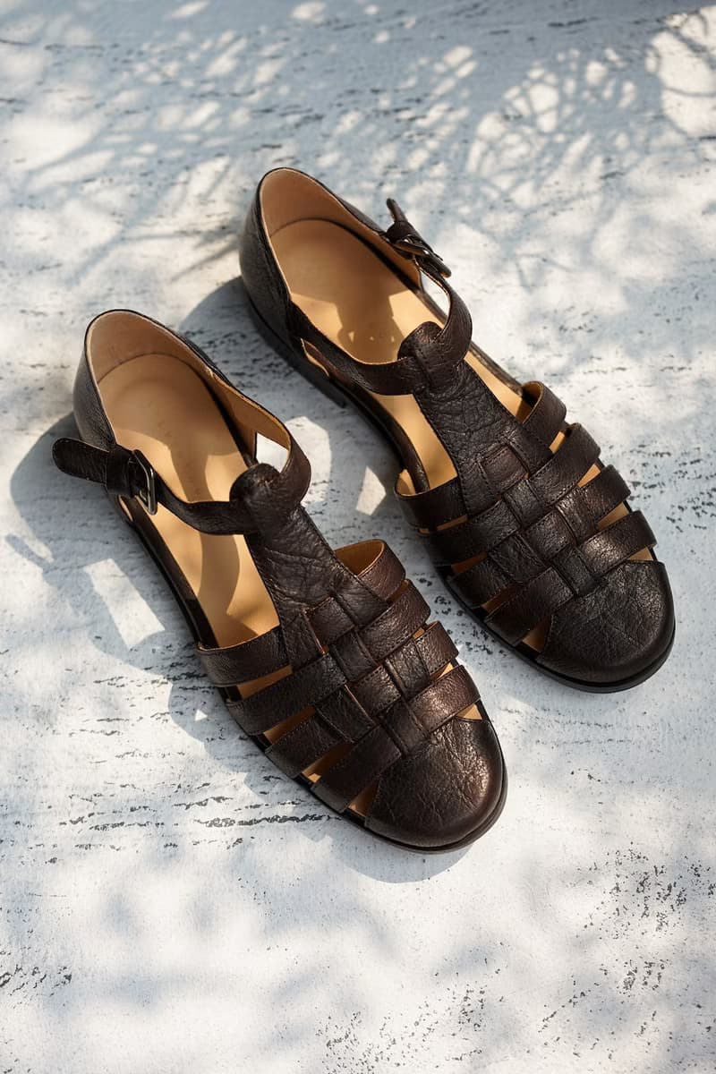 復古文青 手工做舊 羊皮 編織涼鞋 巧克力色