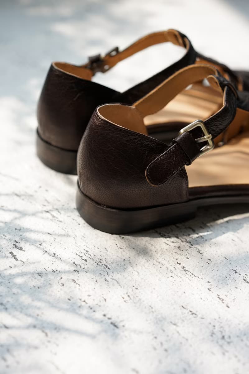 復古文青 手工做舊 羊皮 編織涼鞋 巧克力色