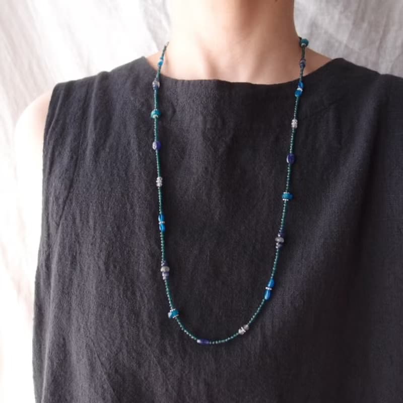 【Glasses Code】BlueGreen  2way グラスコード ネックレス兼用 眼鏡ホルダー