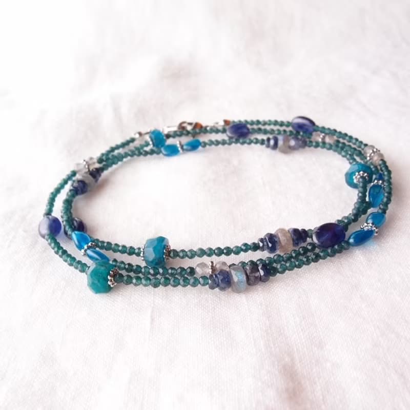 【Glasses Code】BlueGreen  2way グラスコード ネックレス兼用 眼鏡ホルダー