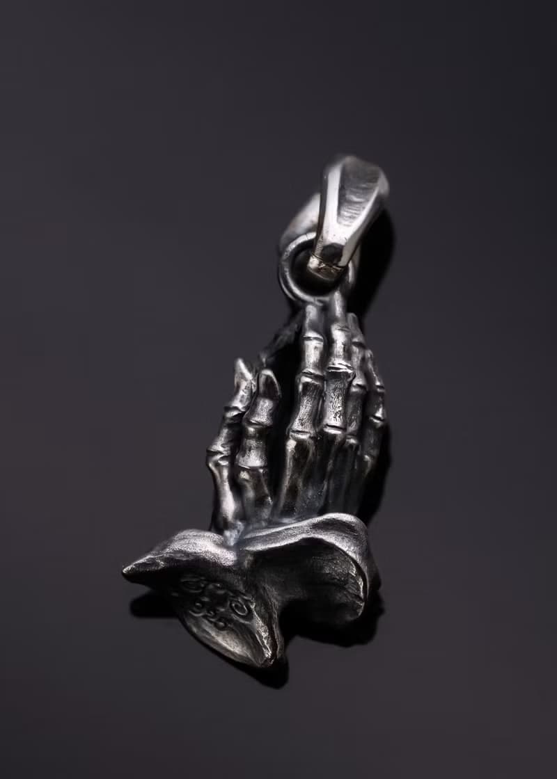 Lightning  Praying Hands Pendant |信仰錢幣閃電祈禱手吊墜項鍊