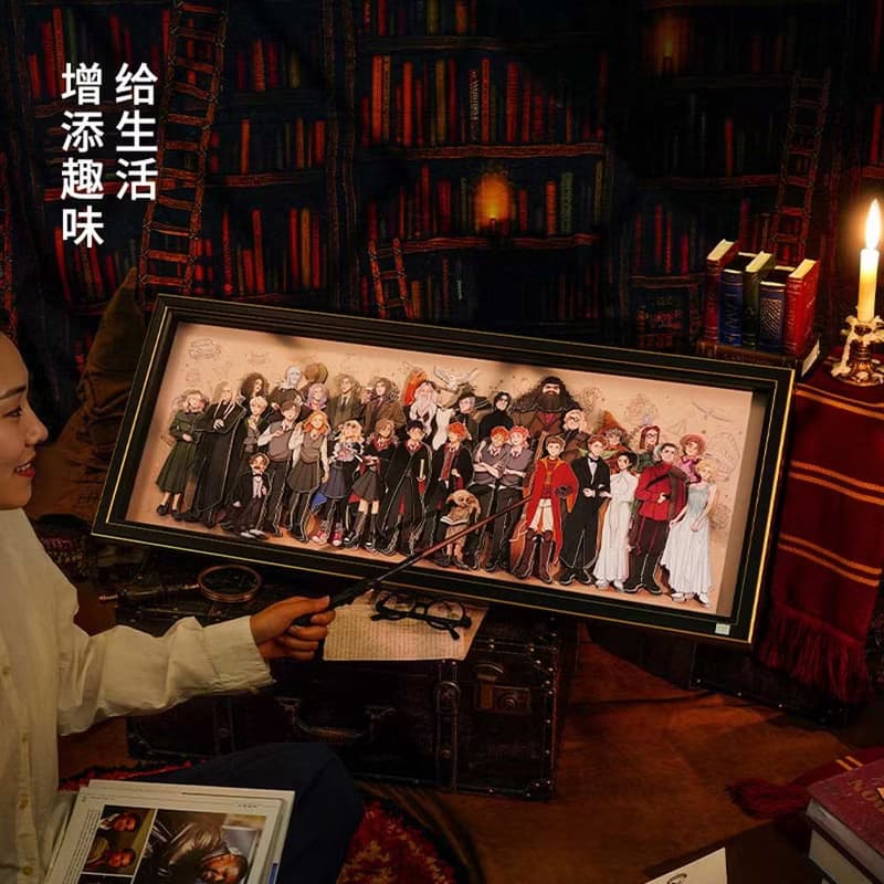 TOi圖益 哈利波特魔法人物合集附相框巨幅3D懸拼圖IP授權收藏逸品