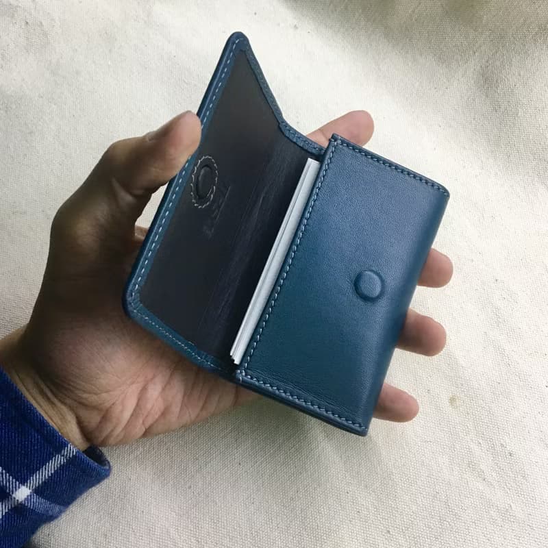 義大利綿羊皮磁吸式大容量名片夾
