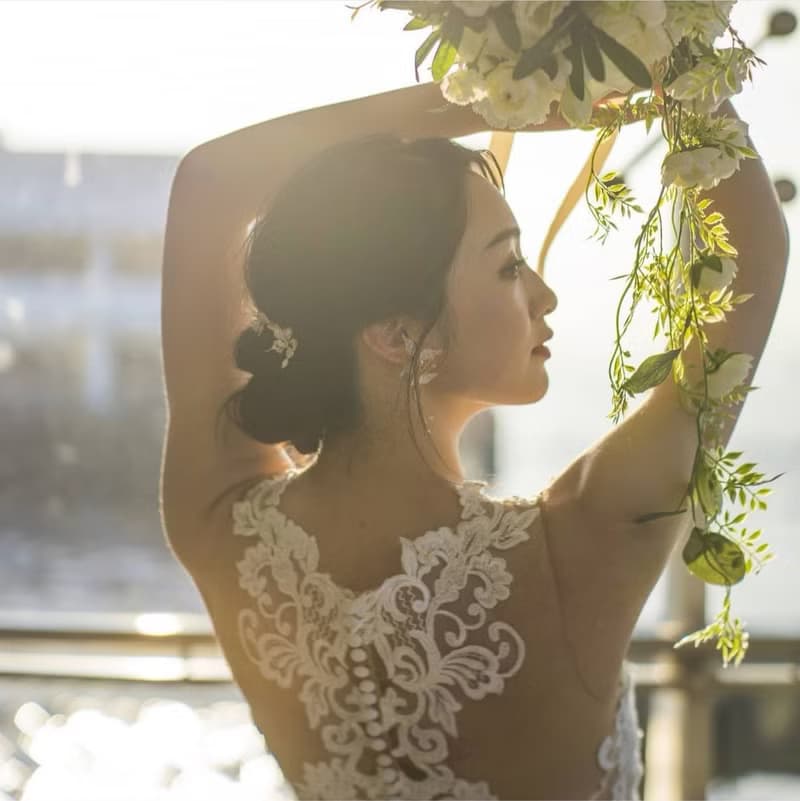 秋葉 | 耳夾耳鈎 | 手作婚禮樹脂水晶花飾品