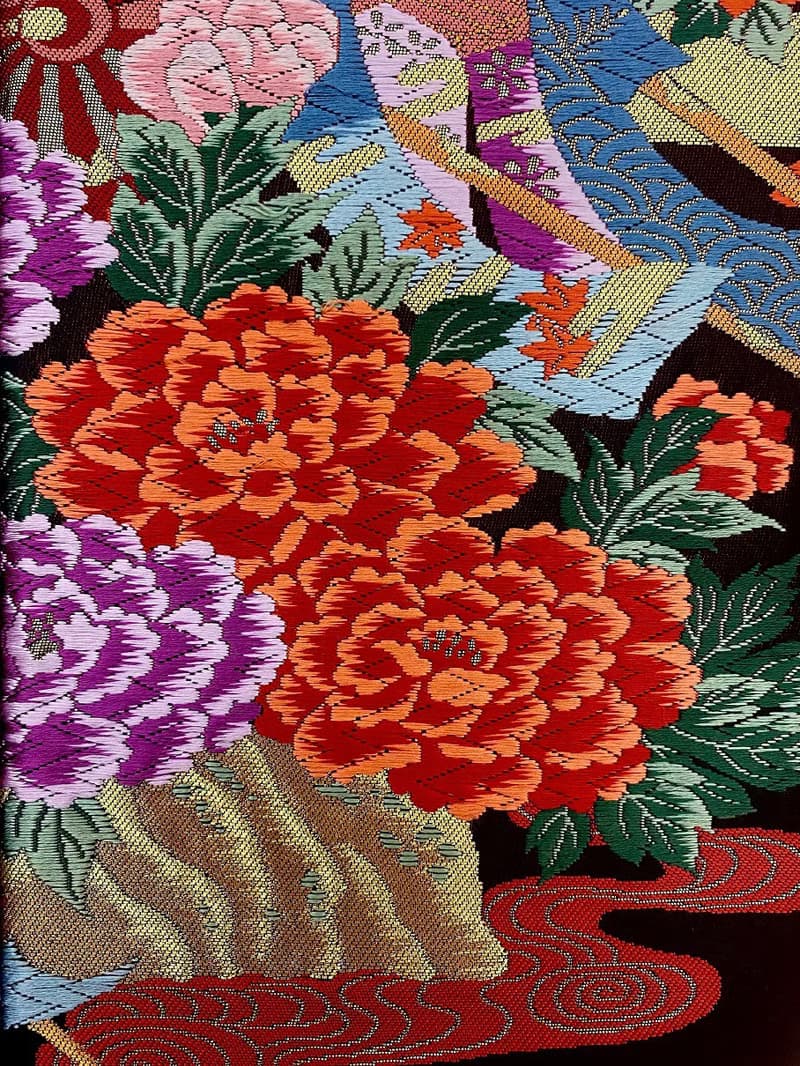 色打掛からつくるきものアート　vintage fabric 御所車 和モダン アートパネル 和風インテリア プレゼント お祝い 縁起物 額装インテリア　21