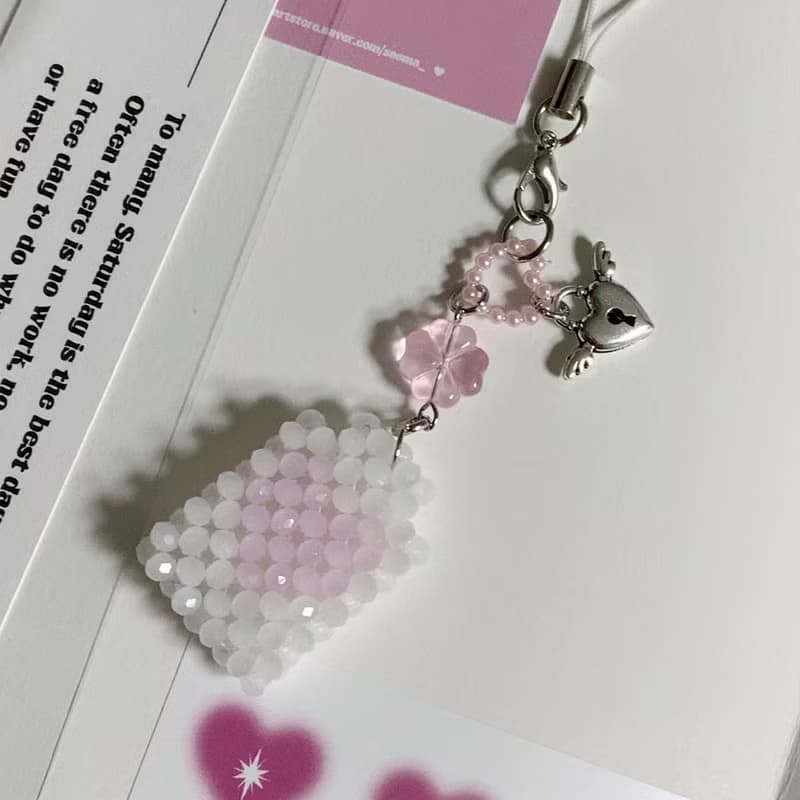 Lucky Love Charm Omamori Beads Keyring