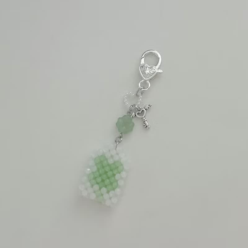 Lucky Love Charm Omamori Beads Keyring