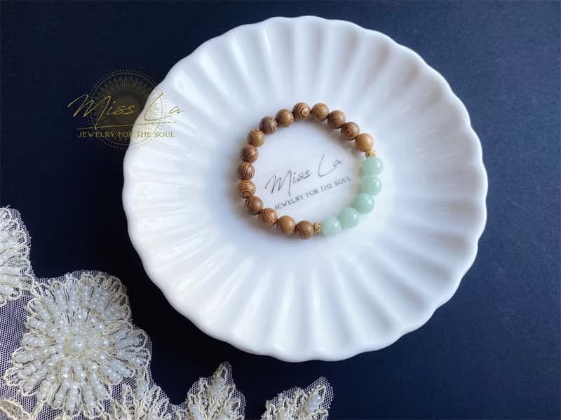 天然緬甸玉翡翠-淡果綠圓珠 手天然石 玉 禮物 手鍊 菩提