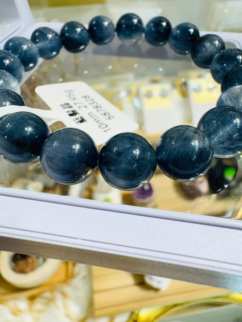 小精品稀有礦藍髮晶10mm27.95g平衡情緒啟發智慧創意擺脫負面思考