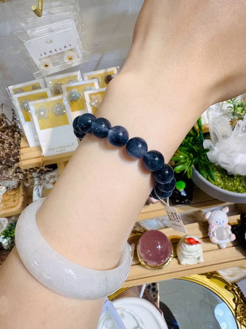 小精品稀有礦藍髮晶10mm27.95g平衡情緒啟發智慧創意擺脫負面思考