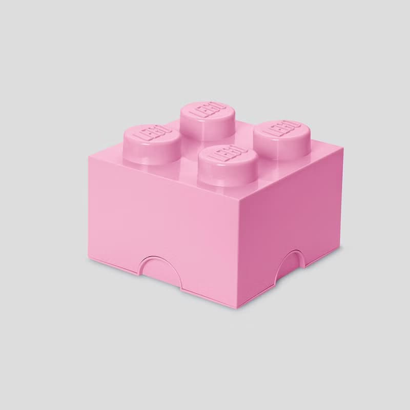 Room Copenhagen 樂高 LEGO 4凸收納盒-淺粉色(40031738)