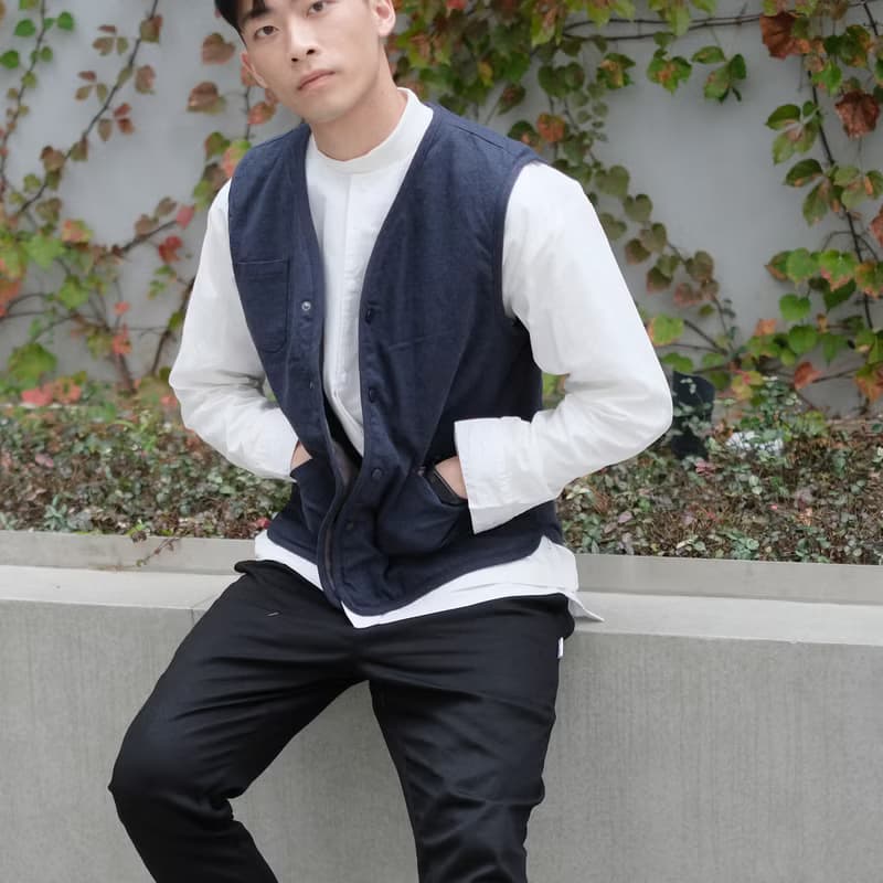 雙面夾棉背心 Quilted Vest/情侶服/簡約/秋冬/工裝/外套