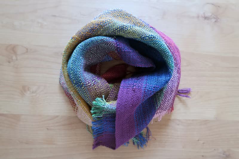 手織りストール　リネンコットン　ダブルレインボー　ショール　タペストリー　ギフト　春節　生日禮物　Shawl (M) 39