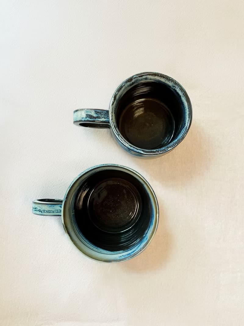 陶瓷手工 | 藍調波浪杯