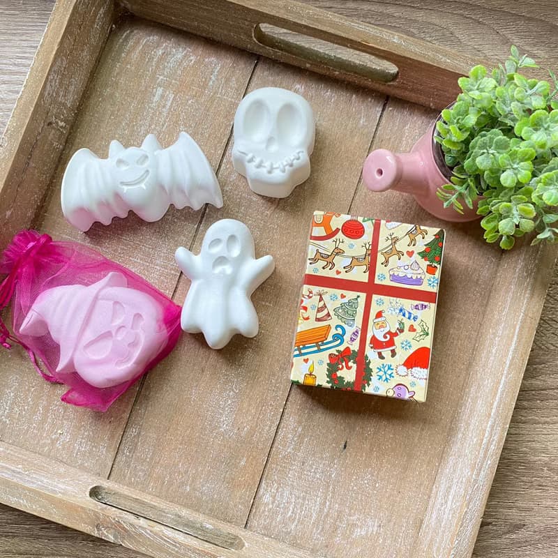 QIDINA 台灣手工聖誕版珪藻土防潮塊 添加精油 4入