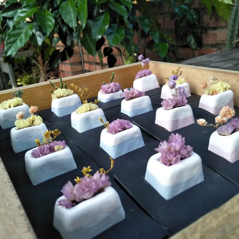 富士迷泥盆-婚禮小物-10組 磁鐵.盆栽.擴香石