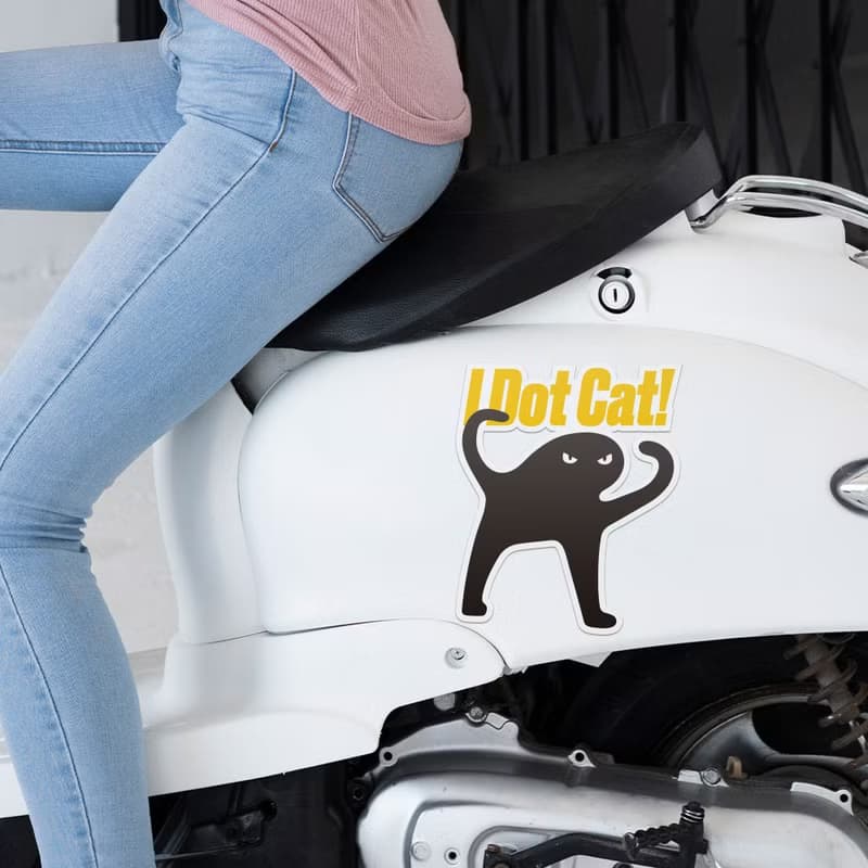 I don't cat 貓咪 防水貼紙組合 可貼筆電 行李箱 汽機車 257