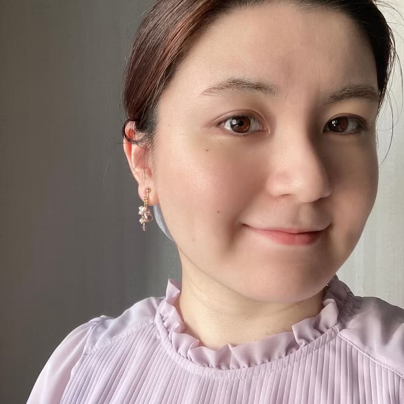 14KGF 紫黃晶 短耳環 / 情人節 / 耳夾