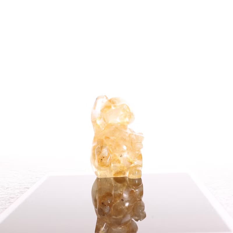 【畢業禮物】寶石元寶招財貓小夜燈-開運黃水晶招財水晶療癒奧