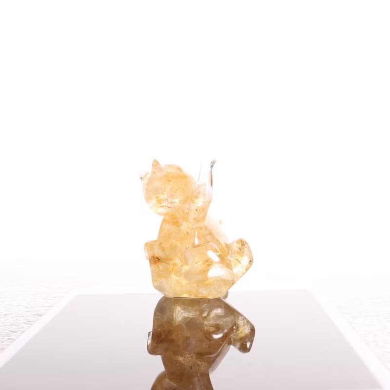 【畢業禮物】寶石元寶招財貓小夜燈-開運黃水晶招財水晶療癒奧