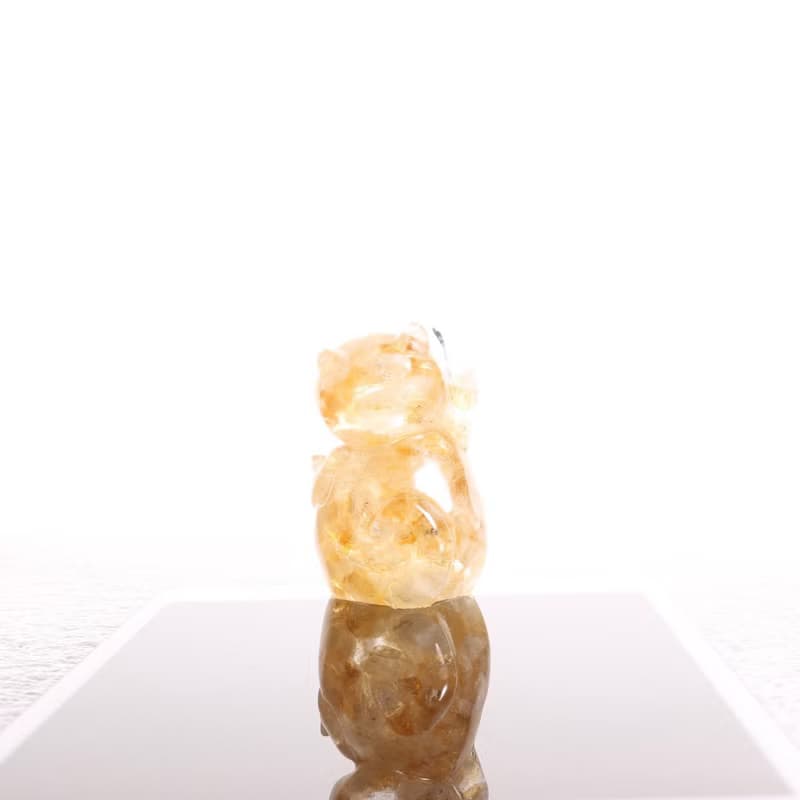 【畢業禮物】寶石元寶招財貓小夜燈-開運黃水晶招財水晶療癒奧
