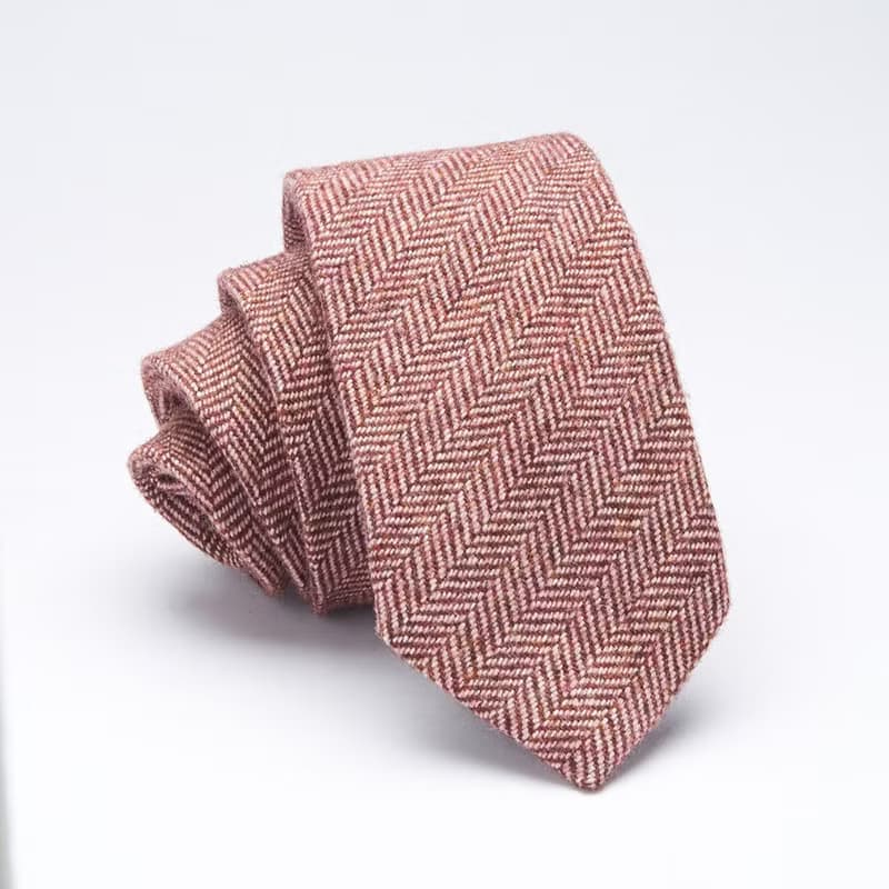 襯衣的犒賞 羊毛系列-粉魚骨紋 W1121-5