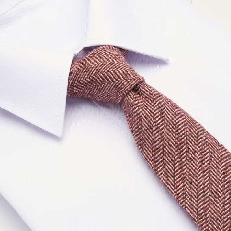 襯衣的犒賞 羊毛系列-粉魚骨紋 W1121-5