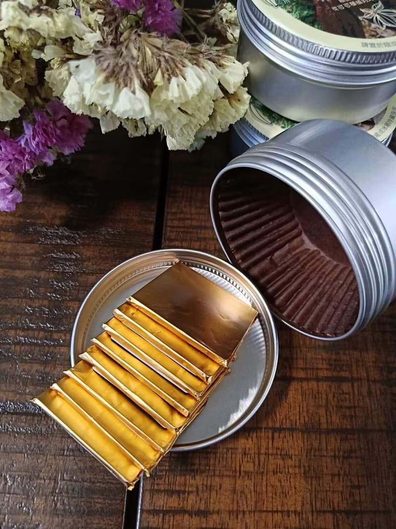 CACAOinN現磨調溫鋁盒_100%純巧克薄片NT420優惠NT399純手工包裝