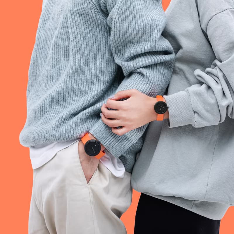 日本 YOT WATCH 40mm手錶 / 螢光橙