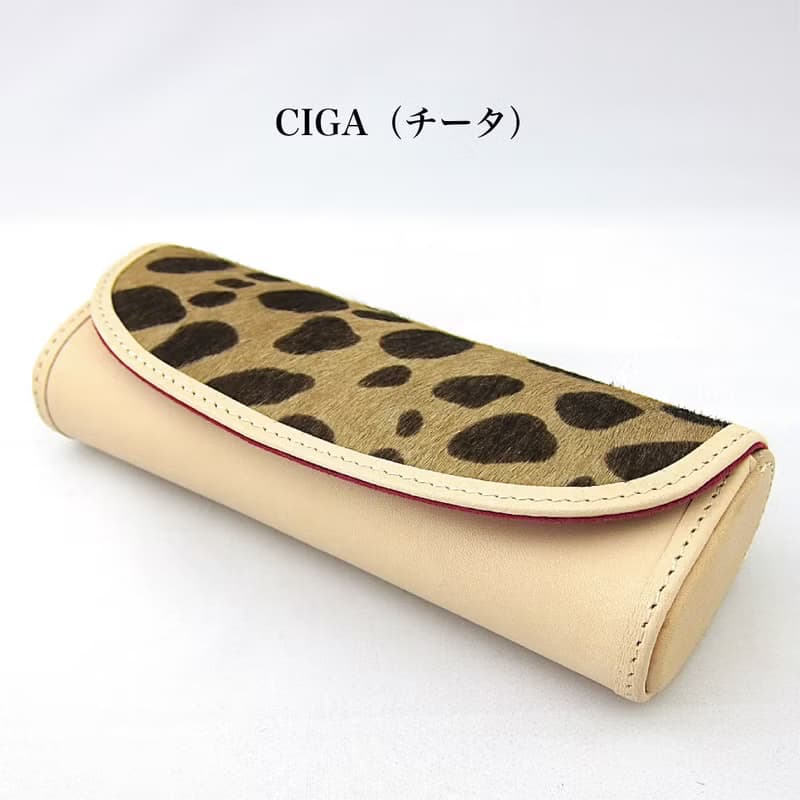 硬い 丈夫なメガネケース 眼鏡ケース サングラス 老眼鏡 ハードタイプ 横型 マグネット開閉 かわいい おしゃれ 本革 イタリア製ハラコ カーフファー