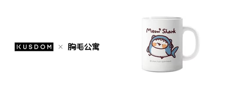 啞面陶瓷杯 12oz 手繪風喵喵鯊 | 胸毛公寓 散水禮物