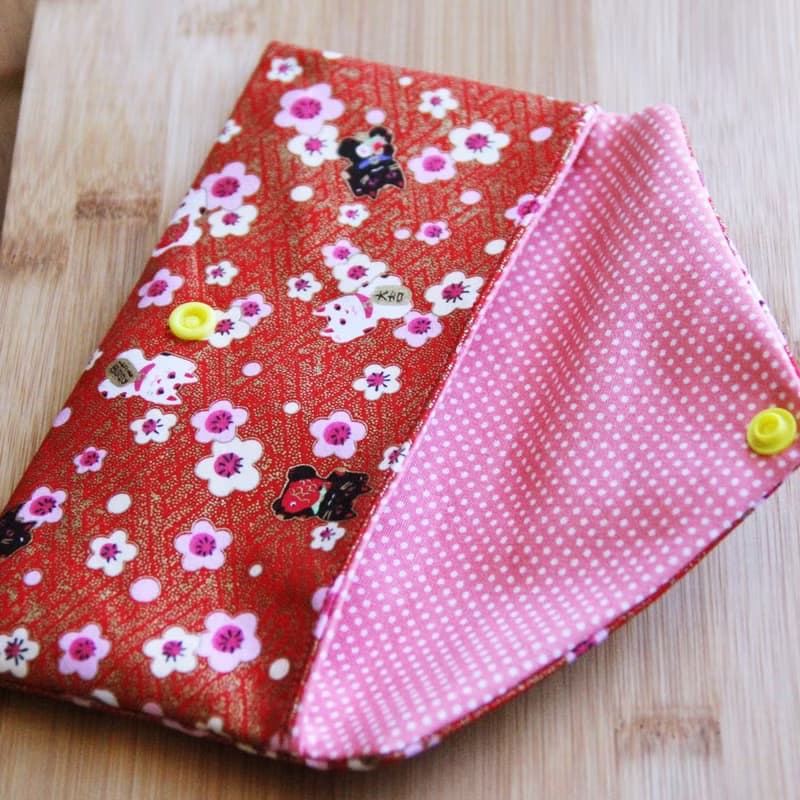 招財貓招福招喜紅包袋 - 布紅包袋 婚禮 布紅包袋 橫式紅包袋 收納袋 衛生棉收納袋 存摺袋