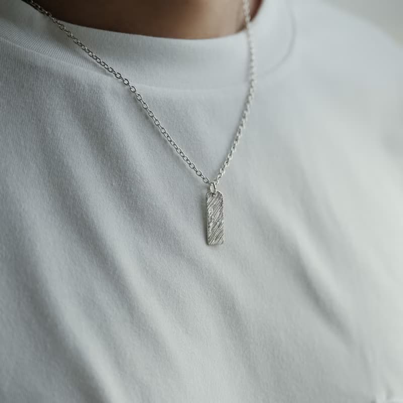 水光系列【水光波痕】999純銀/項鍊吊墜/銀黏土