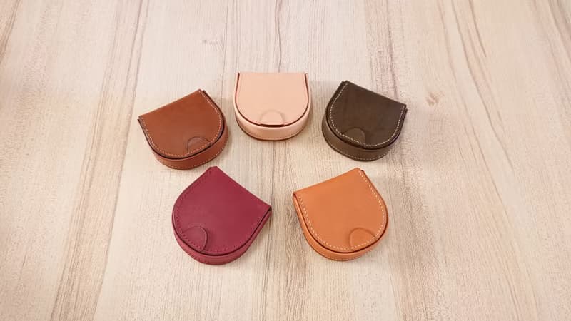 馬蹄型零錢包 駒縫馬蹄型零錢包 真皮全手縫