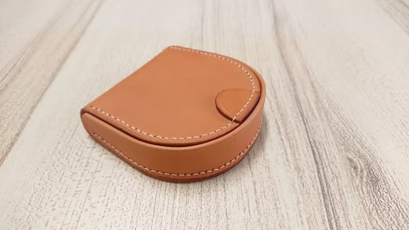 馬蹄型零錢包 駒縫馬蹄型零錢包 真皮全手縫