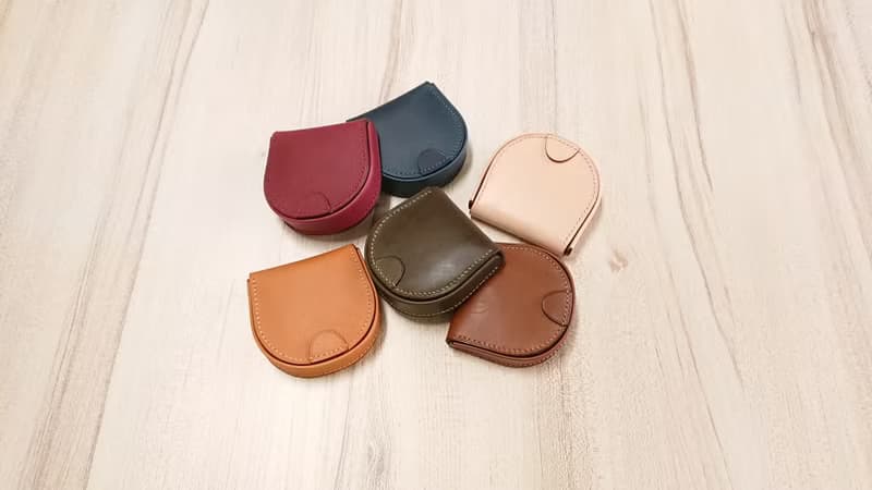 馬蹄型零錢包 駒縫馬蹄型零錢包 真皮全手縫
