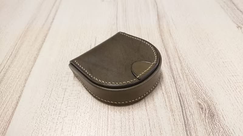 馬蹄型零錢包 駒縫馬蹄型零錢包 真皮全手縫